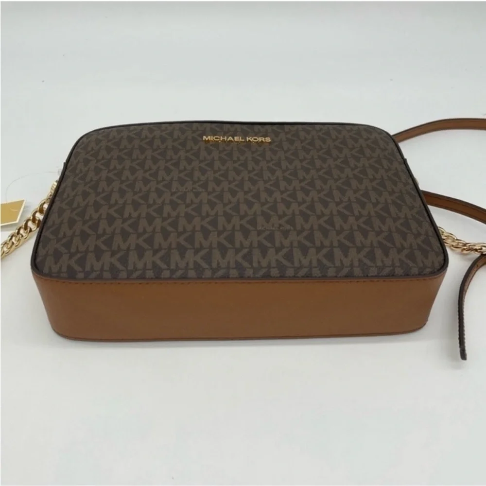 Michael Kors Large EW Crossbody Bag Brown/Gold